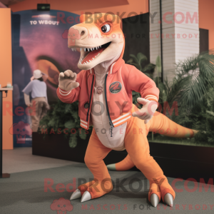 Peach Allosaurus maskot...