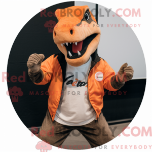 Peach Allosaurus mascot...