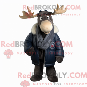 Navy Moose-maskotdraktfigur...