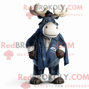 Navy Moose maskot kostume...