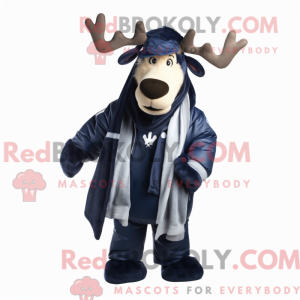 Navy Moose mascot costume...