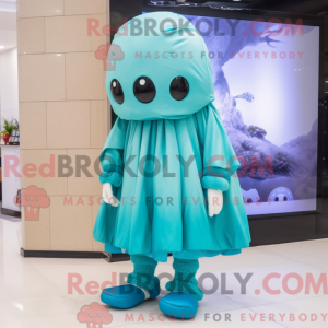 Cyan Jellyfish mascot...