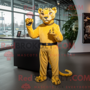 Yellow Panther mascot...