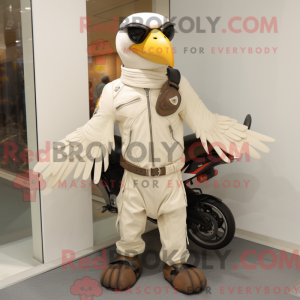 Cream Crow mascot costume...