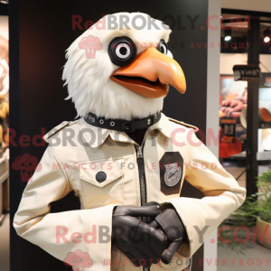 Cream Crow mascot costume...