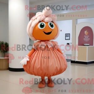 Peach Plum mascot costume...