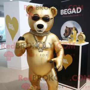 Gouden beer mascotte...