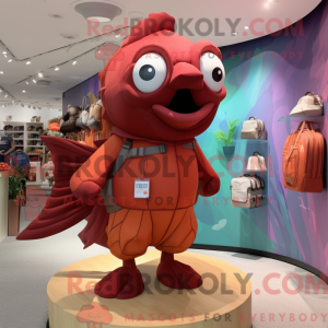 Maroon Goldfish maskot...