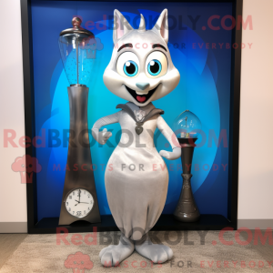 Sølv Hourglass maskot drakt...