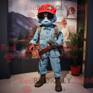 Red Sniper-mascottekostuum...