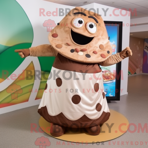 Brown Pizza Slice mascot...