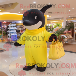 Citrongul spækhugger maskot...
