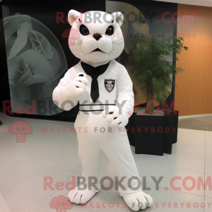 White Panther maskot kostym...