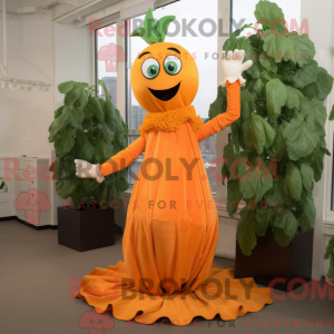 Orange Beanstalk mascot...