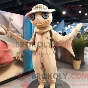 Beige Pterodactyl maskot...