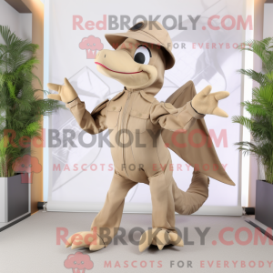 Beige Pterodactyl maskot...