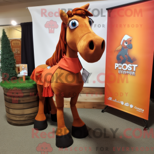 Rust Horse maskot kostume...