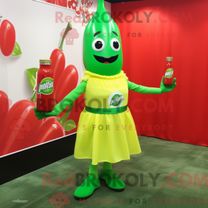 Lime Green Bottle Of...