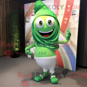 Green Candy mascot costume...