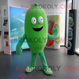 Green Candy mascot costume...