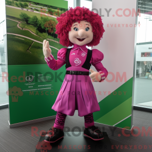 Magenta Irish Dancer mascot...