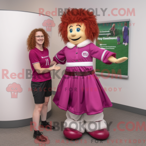 Magenta Irish Dancer mascot...