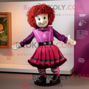 Magenta irsk danser maskot...