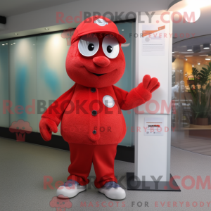 Red Aglet mascot costume...