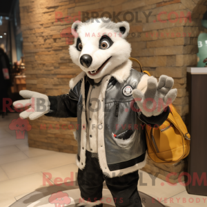 Gray Badger mascot costume...