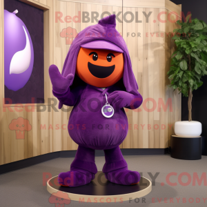 Purple Plum mascot costume...