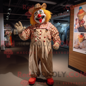 Tan Evil Clown mascot...