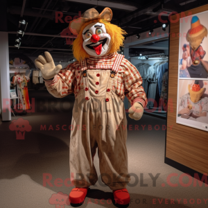 Tan Evil Clown maskot...