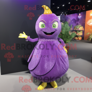 Lilla citron maskot kostume...
