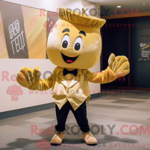 Gold Beet mascot costume...