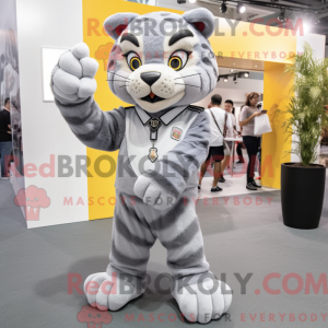Gray Tiger mascot costume...