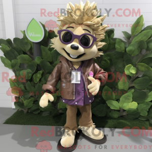 Tan Grape mascot costume...