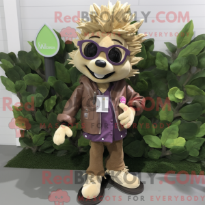 Tan Grape maskot kostume...