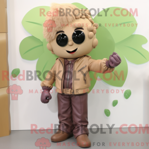 Tan Grape mascottekostuum...