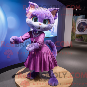Purple Cat maskot...