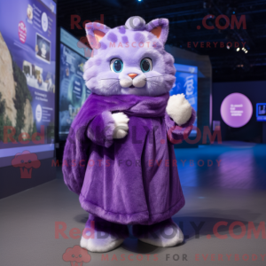 Lilla kat maskot kostume...