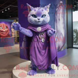 Lilla kat maskot kostume...