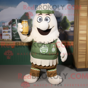 Cream Green Beer maskot...
