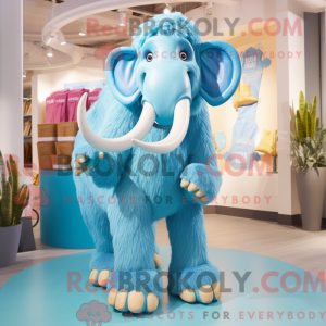 Himmelblå Mammoth maskot...