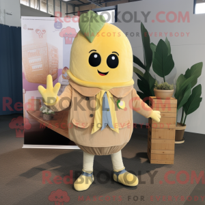 Tan Lemon mascot costume...