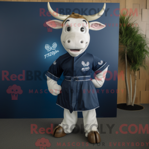 Navy Zebu maskot kostume...