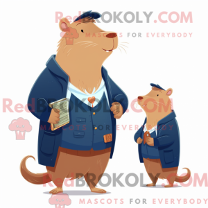 Navy Capybara mascot...