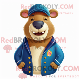 Navy Capybara mascot...
