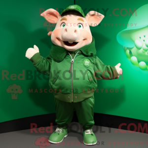 Forest Green Pig maskot...