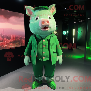 Forest Green Pig maskot...