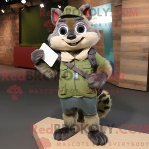 Olive Raccoon mascot...
